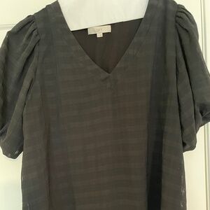 LOFT - Black short sleeve blouse . XL